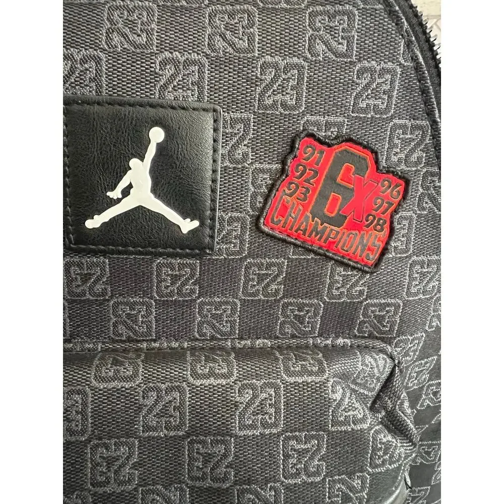 Jordan Air Monogram Backpack 20L Black Gray School Bookbag New With Tags